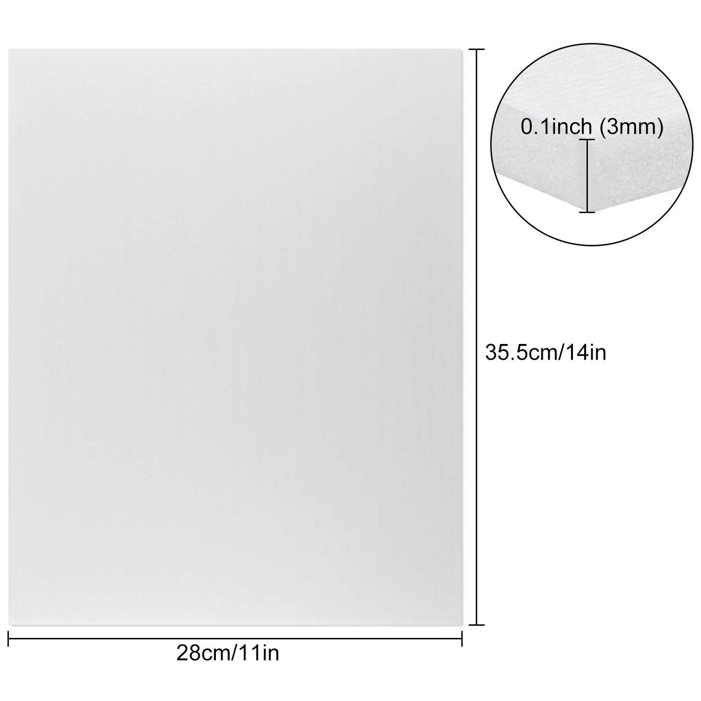 Acrux7 20 Pack Foam Boards 11x14 Foam Core Backing Board 1/8 Inch Thickness Foam Poster Boards for Projects, School, Crafts, Office & Art Projects