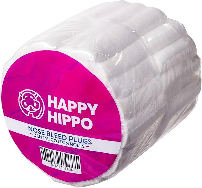 500 Dental Cotton Rolls, One Inch Nosebleed Plugs for Kids or Adults - Extra Absorbent Blood Clotting, Dental Cotton Rolls (500 Count)