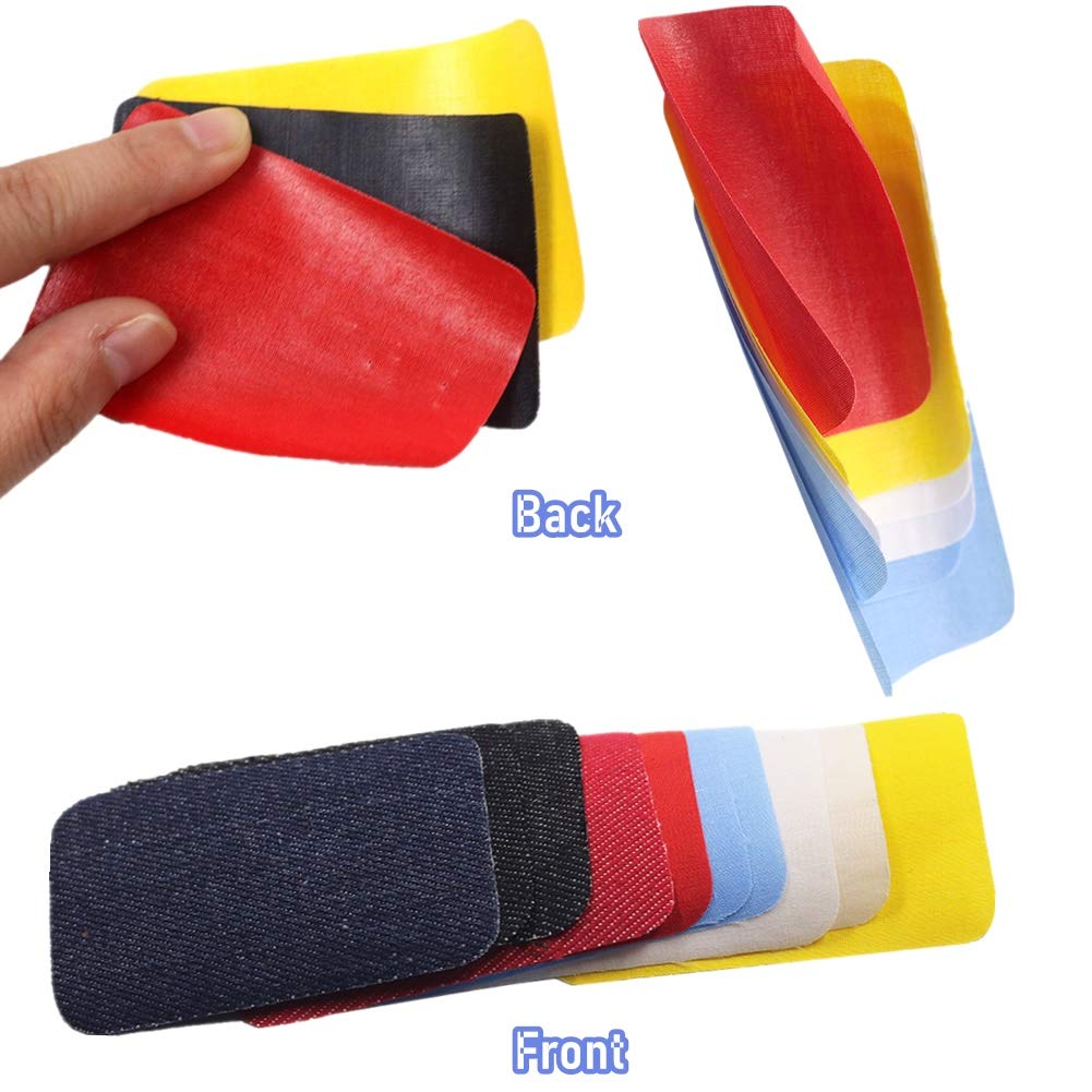 26pcs Rectangle Elbow Patch,Knee Iron on Patch Kit for Clothing Repair,Adhesive Fabric Applique for DIY Reinforcing Sweatshirt Denim Jean Jacket Decorative Accessory(Neon Yellow)