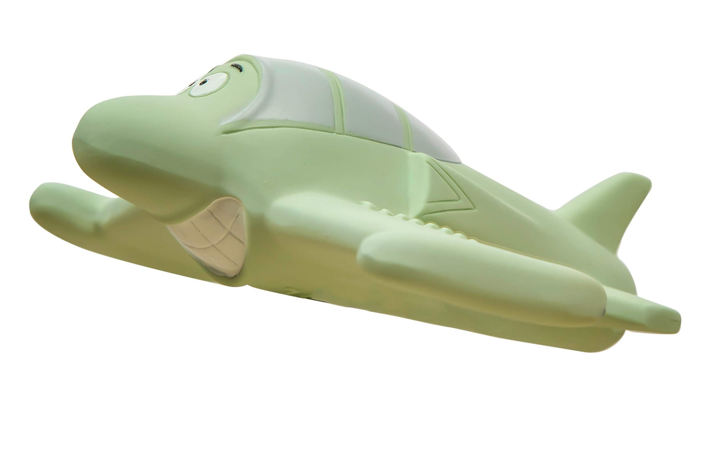 Chewy, The Teeth-32 Airplane Teething Toy 100% Natural Havea Rubber Green