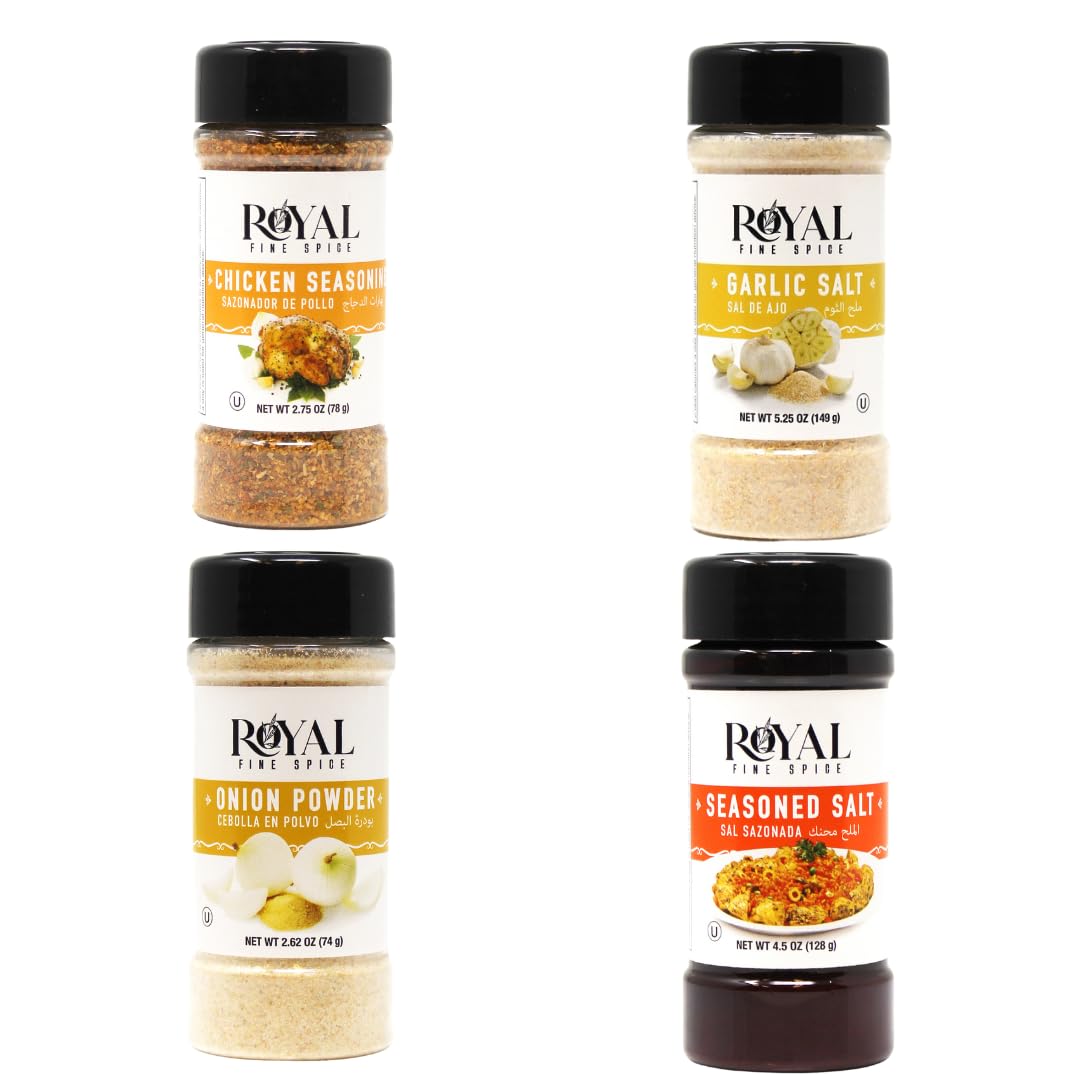 June Street Market 10 Piece Essentials Kitchen Starter Gift Set: Spices with Trilingual Labels (English, Spanish, Arabic) Includes Recipe Cards, Perfect for Cooking, Baking, or Gifting