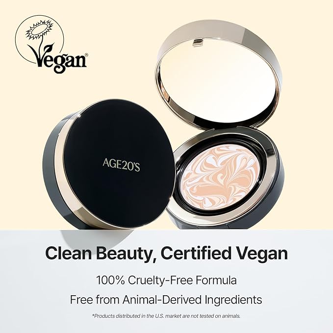 [NEW] AGE20'S Signature Essence Pact | 33W WARM HAZELNUT | Vegan Korean Cushion Foundation | Pack of 1 | Cream Foundation, Dewy & Glow Finish, Natural Coverage, SPF 50+
