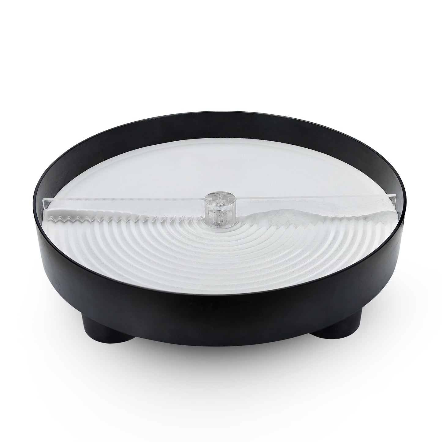 NAMAII 11.5" Automatic Garden Zen Self Rotating Sandscrape Tray, Mindfulness Meditation Stress Relied Therapy Sand Tray for Home Office Desk Decor