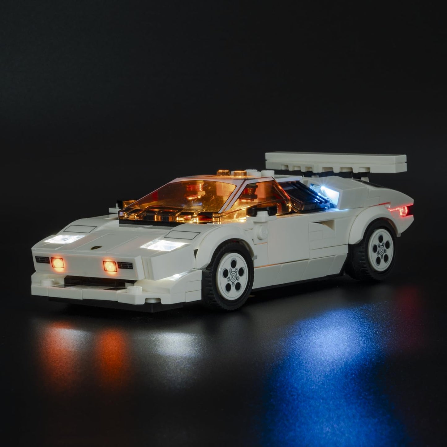 LBASE Wireless LED Light Kit for Lego Speed Champions - Car Building Blocks Lighting Set with Transparent Display Box, 1 Set + 15pcs of Random Lights (Model Not Included)