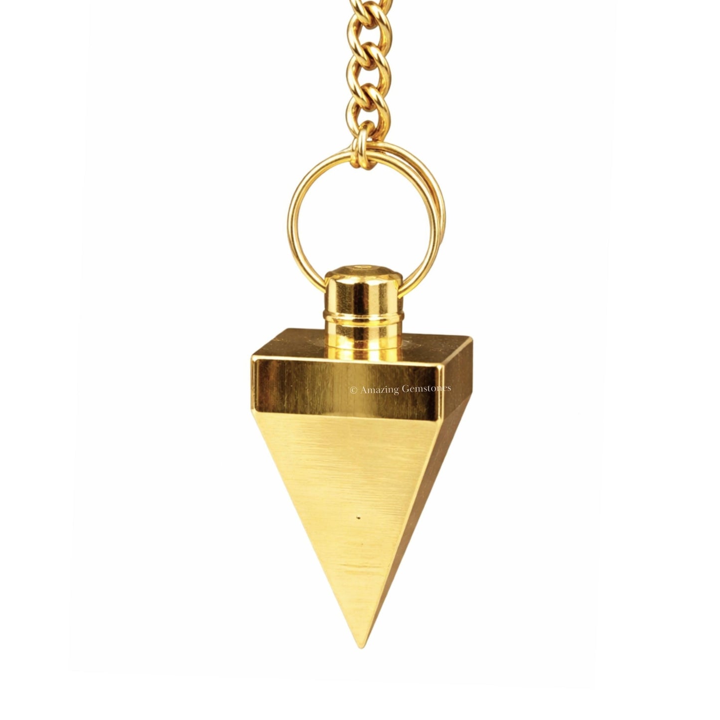 Amazing Gemstone Healing Metal Pendulums for Divination, Gold Small Cone Steel Copper Pendulum High Energy Pendulo de Bronce Pendulos de Mesa MP120