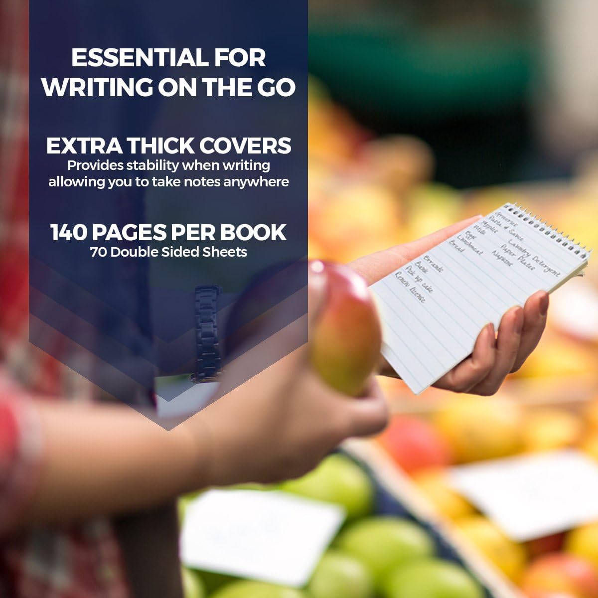 Pocket Notebook | Wide Ruled | (3 3/4"x6") | Pack of 12