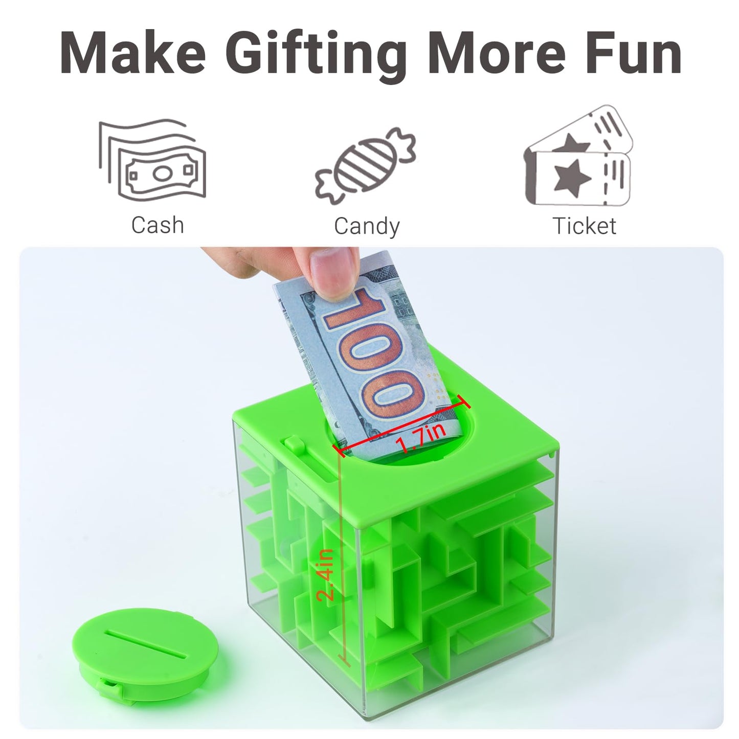 iKeelo Money Maze Puzzle Box (2 Pack) for Kids and Teens, Makes Cash Gift Giving More Fun