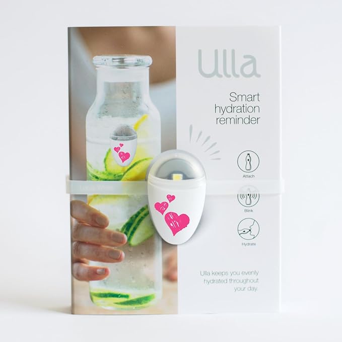 ULLA Drink Water Reminder, Smart Light for Water Bottle, Fits Most Bottles, Lights Up When Time to Drink, Hidrate Smart Water Bottle Reminder to Drink, Smart Hydration Reminder (Sweetheart)
