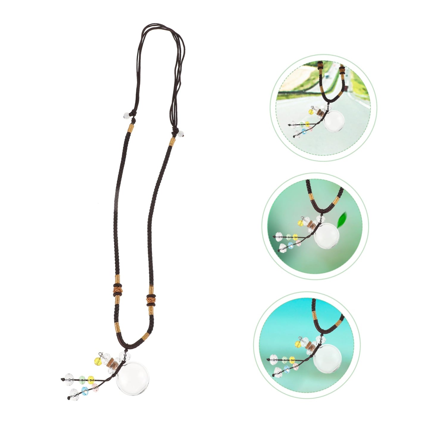 FRCOLOR 1Pc Aromatherapy Essential Oil Necklace with Bottle Pendant Diffuser Pendant for Fashionable Air and Style for Women and Moms