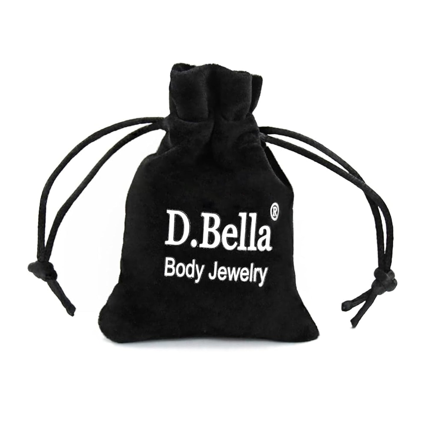 D.Bella Stud Earrings Fake Cubic Zirconia Diamond Earrings for Women Men Silver