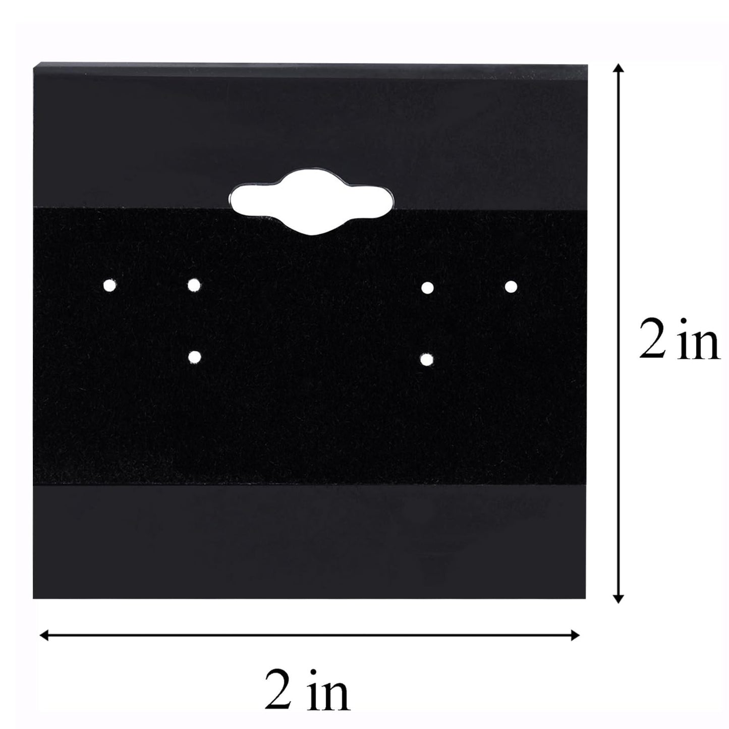 Adorox 200 Piece Black Earring Card Holders with Back Hook – Perfect for Earring Display and Organization