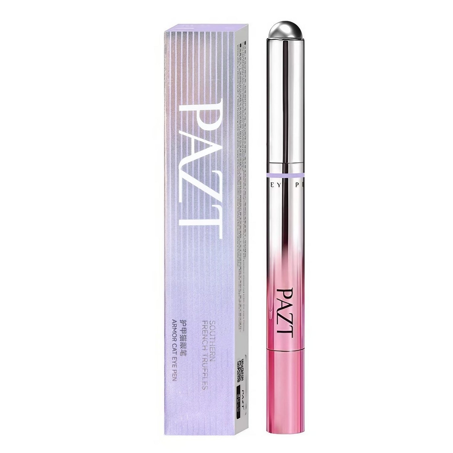CHANLETREE 3 in 1 Multi-Use Cat Eye Nail Polish Pen with Built-in Cat Eye Magnet, LED UV Pen Light + Mini Sponge + Cleansing Pads, DIY at home Manicure Tool (brown)