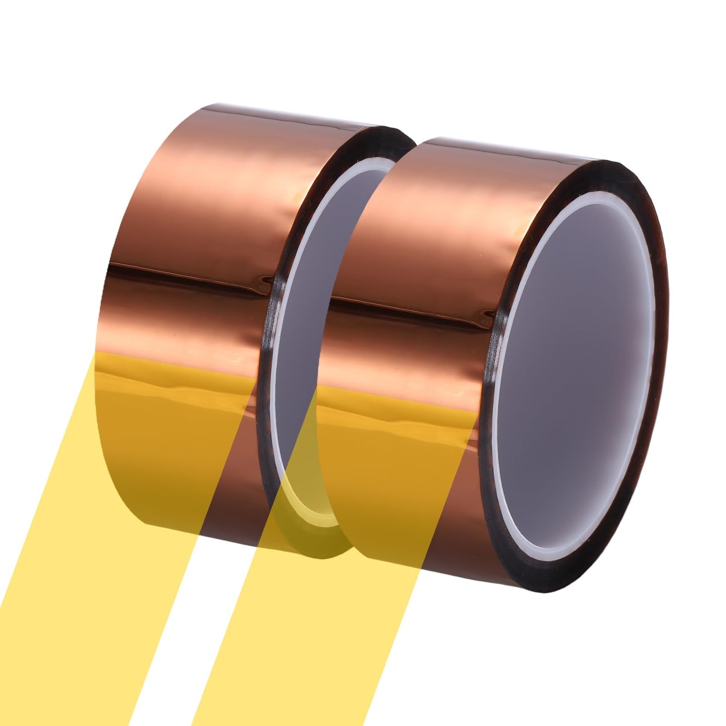 uxcell 2 Rolls Heat Tape, 40mm x 33m (108ft) Polyimide Heat Transfer Sublimation Tape No Residue High-Temperature Resistant Tapes for Heat Press Soldering Circuit Board, Brown