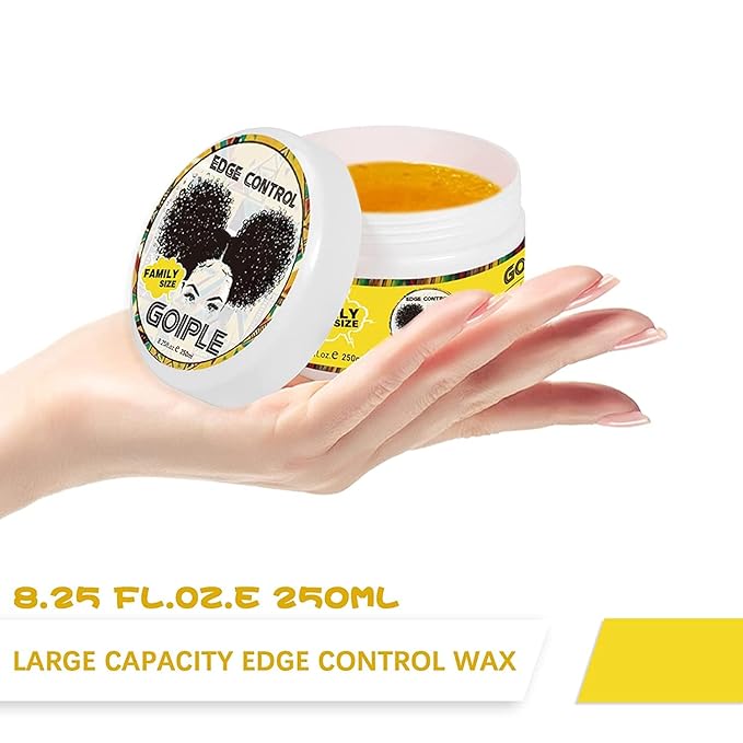 8.25 OZ Edge Control Wax for Women, Non-greasy Edge Smoother for Back Hair Extreme Hold Pack, Water-based Gel for All Hair Types, No Flaking, Extra Hold (Pineapple)