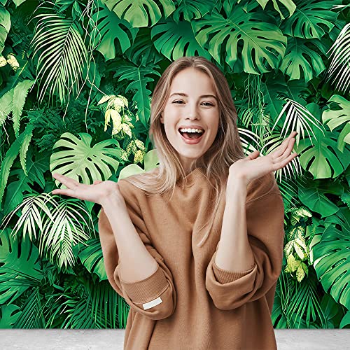 8X6FT Jungle Palm Wildlife Park Plant Photo Photography Background Outdoor Friends Party Tropical Backdrop Family Party Baby Shower Banner Prop Photo - size: 8X6FT