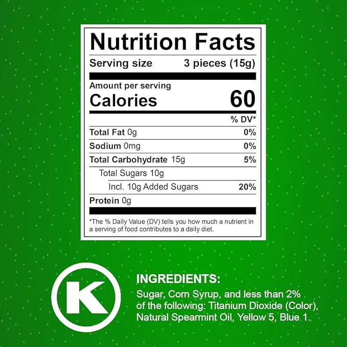 Starlight Spearmint Individually Wrapped Candy, 2 Pound Bulk Pack, Sweets for On the Go Refreshment, Starlight Mints Bulk Candy.