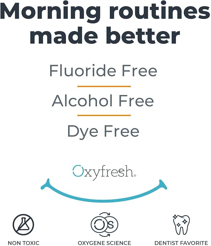 Oxyfresh Lemon Mint Fresh Breath Mouthwash – Bad Breath Treatment – SLS & Fluoride Free – Alcohol Free, Gentle Nonburning with Xylitol & Essential Oils – Pro Size Gallon 128 oz