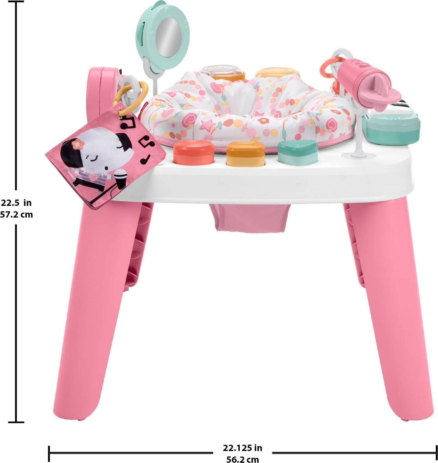 Fisher-Price Baby to Toddler Toy 3-in-1 Musical Moments Activity Center & Play Table with Music Lights & Developmental Activities