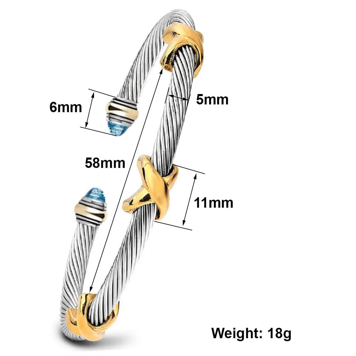 OSIRIDEH2 Multifunctional Twisted Cable Bracelets for Women - Trendy Women's Fashion Jewelry