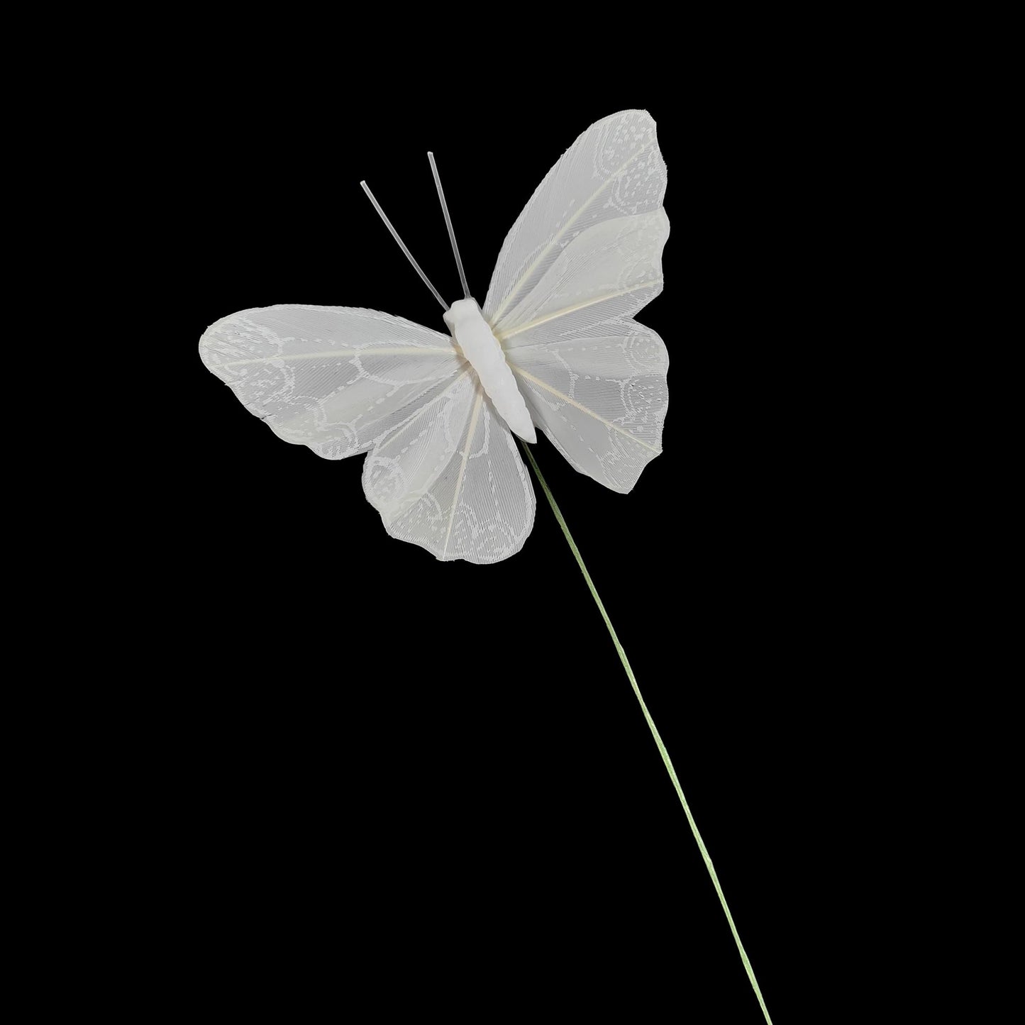 Cartanfill- Feather Butterfly Decorations for Wedding, Party, Home Decor, Gift Wrapping (Set of 12)