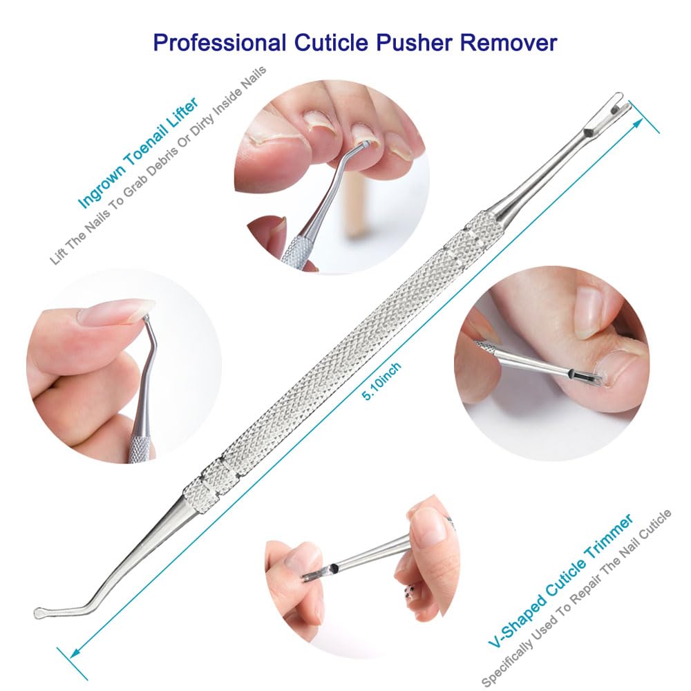 Pingispower Toenail Clippers for Seniors & Thick Nails, 8PCS Professional Heavy Duty Ingrown Toenail Removal Kit with Pedicure Tools, Sharp Blade, Long Handle & Storage Case