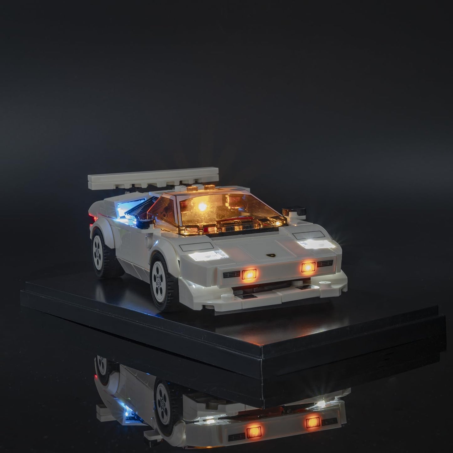 LBASE Wireless LED Light Kit for Lego Speed Champions - Car Building Blocks Lighting Set with Transparent Display Box, 1 Set + 15pcs of Random Lights (Model Not Included)