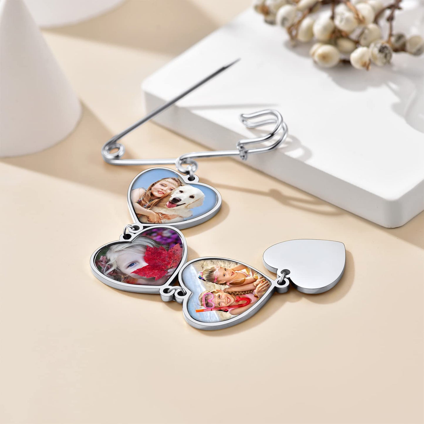 Custom4U Bridal Memorial Bouquet Charm Custom Photo Charms for Wedding
