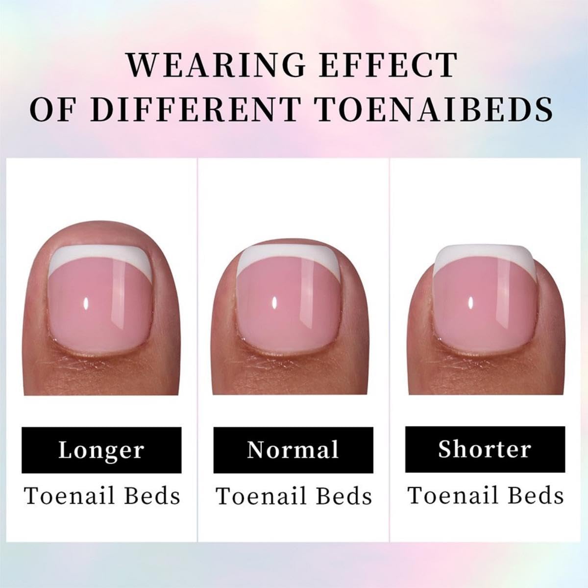 120Pcs Toe Nail Tips - Maigitur White Short French Tip Toenail Press Ons,Nude Soft Gel Toe Nail Tips, Soak Off Press On Toenails Square Fake Toes for Women Girls Manicure No Glue Stickers 02…