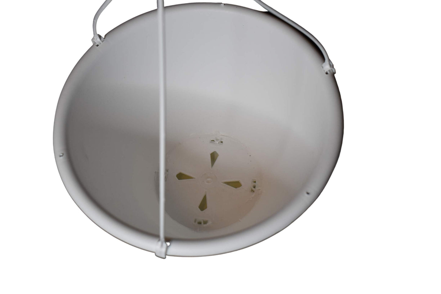10" White Plastic Hanging Basket with Saucer for Indoor/Outdoor Use by Koba (5)