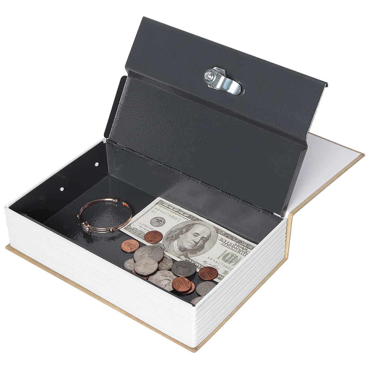 Diversion Book Storage Box,Secret Safe Can with Security Key,Hidden Stash Safe Box, Secret Containers for Money, Jewelry Documents or Valuables,Egypt
