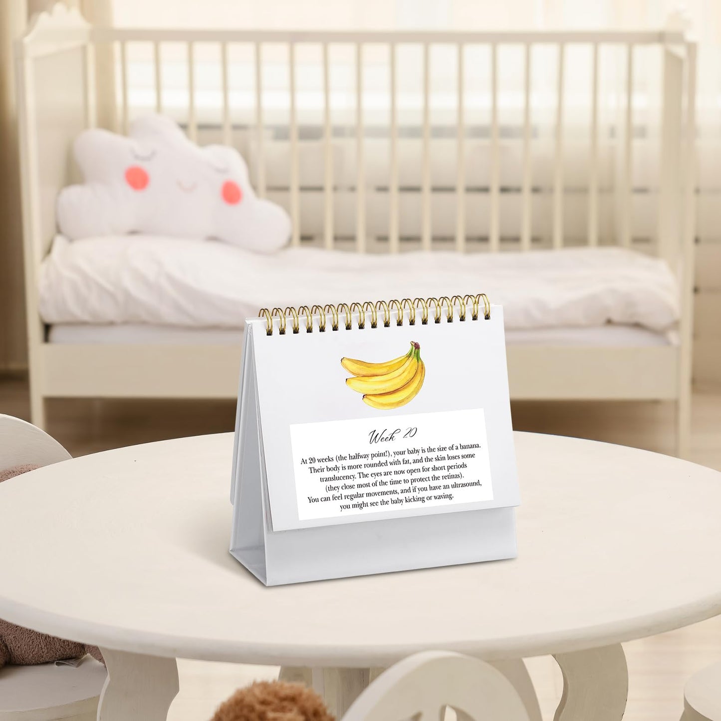 Gueevin Pregnancy Calendar Weekly Pregnancy Milestone Calendar with Scripture Pregnant Gifts for Expecting Mom, Baby Growth Tracker and First Time Parents Essentials, 44-Page Flip