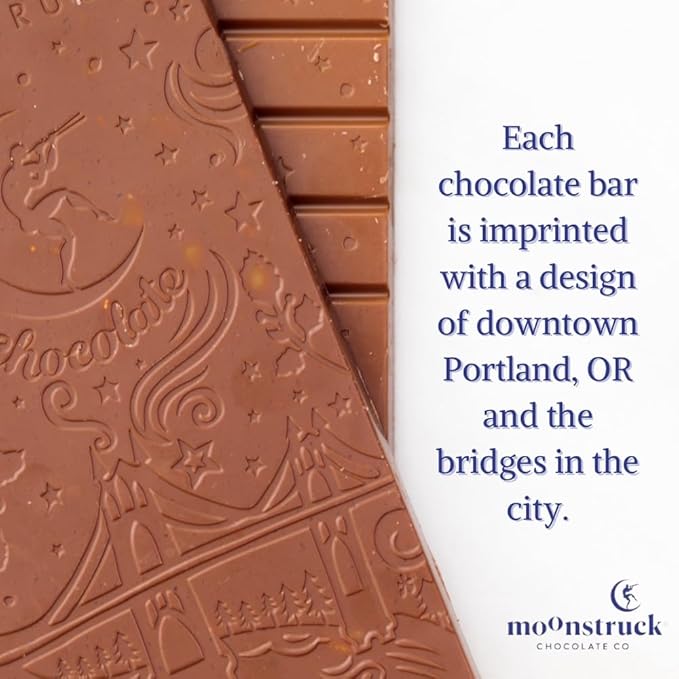 Moonstruck Chocolate Milk Chocolate Bar with Cinnamon Vanilla and Almond, 31% Cacao, 3.0oz (Pack of 4)