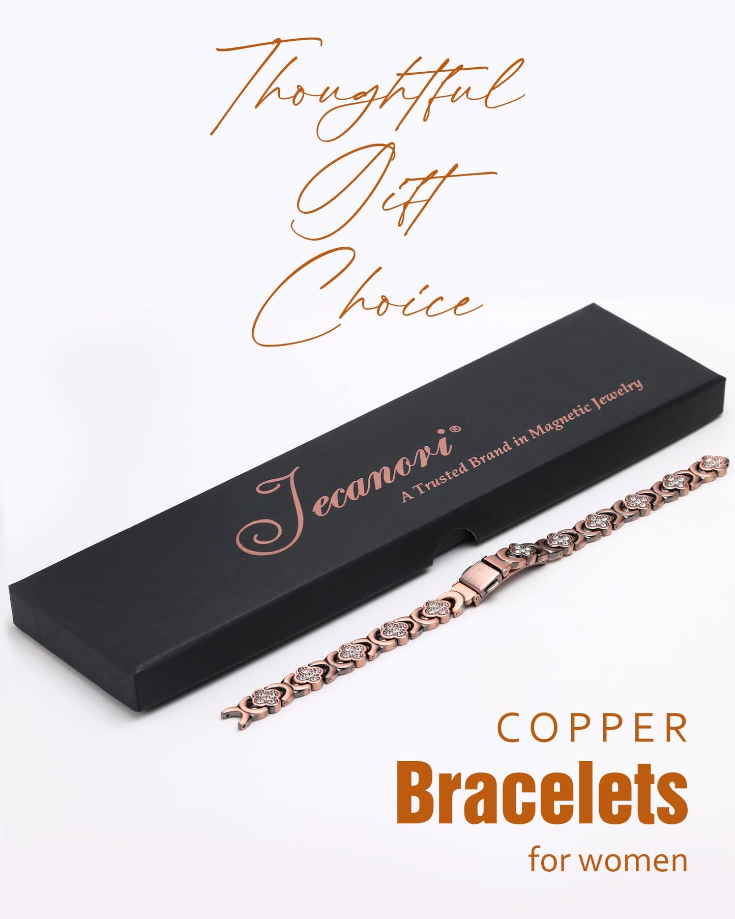 Jecanori Effective Magnetic Bracelets for Women, Ultra Strength Magnet Bracelet with Sizing Tool