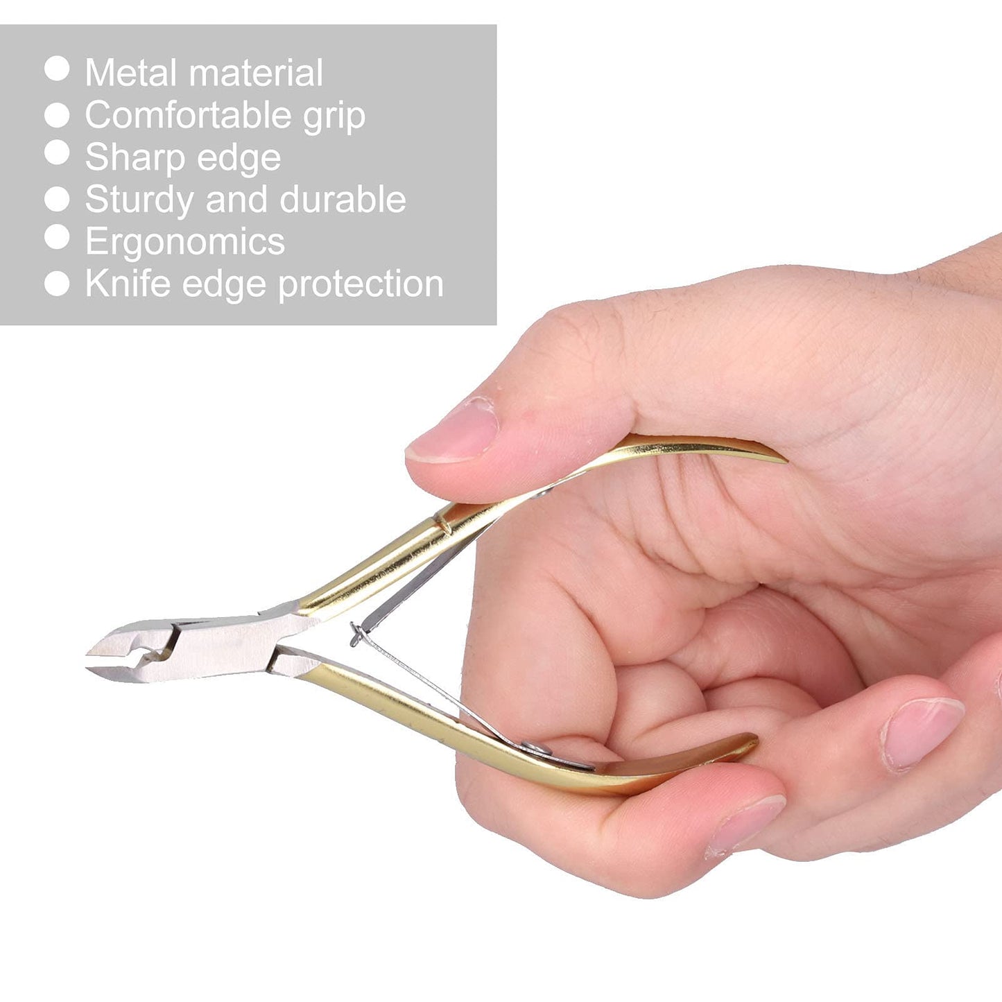 Milltrip Cuticle Trimmer Cuticle Nippers,Professional Carbon Steel Cuticle Cutter Cuticle Remover,Pedicure Manicure Tools for Fingernails and Toenails(D-501)