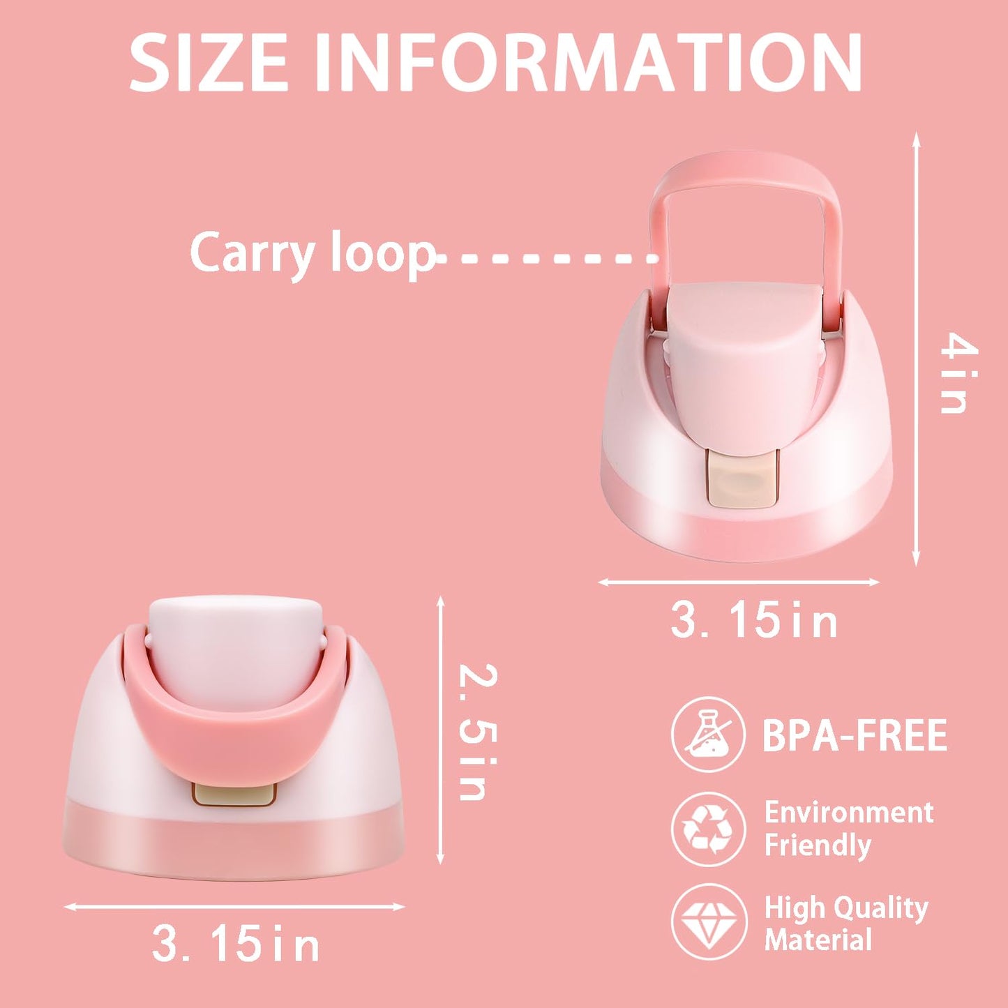 NebkDask Replacement Lid for Owala Freesip,Compatible with Owala Cup 16oz 24oz 32oz 40oz,BPA-Free,Leakproof Cap Water Bottle for Owala Bottles with Two Stoppers and Two O Seal Rings(Pink)