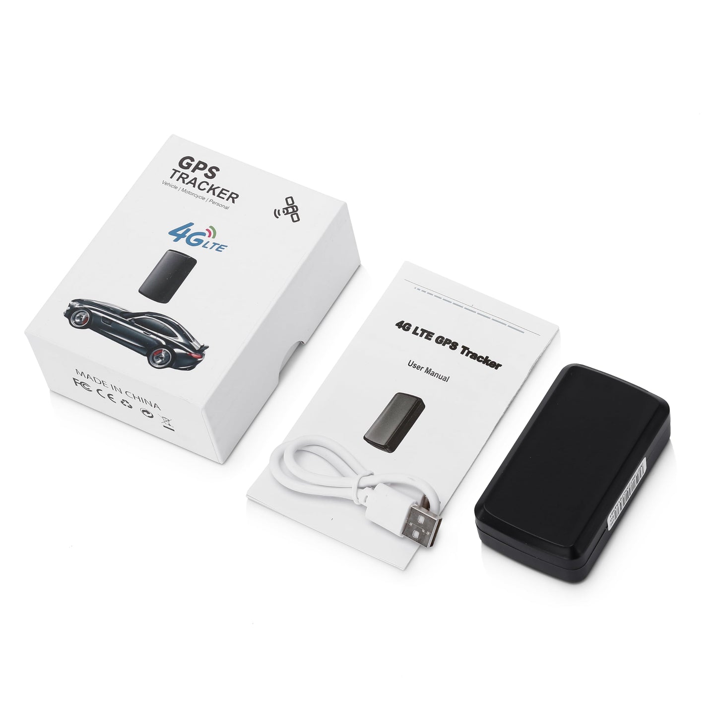 4G GPS Tracker with Strong Magnet, 4000mAh Long Battery Life (20-30 Days) IP65 Waterproof, Real-Time Tracking Geo-Fence Vibration Alarm, GPS Tracker for Vehicles Kids Seniors Pets Assets