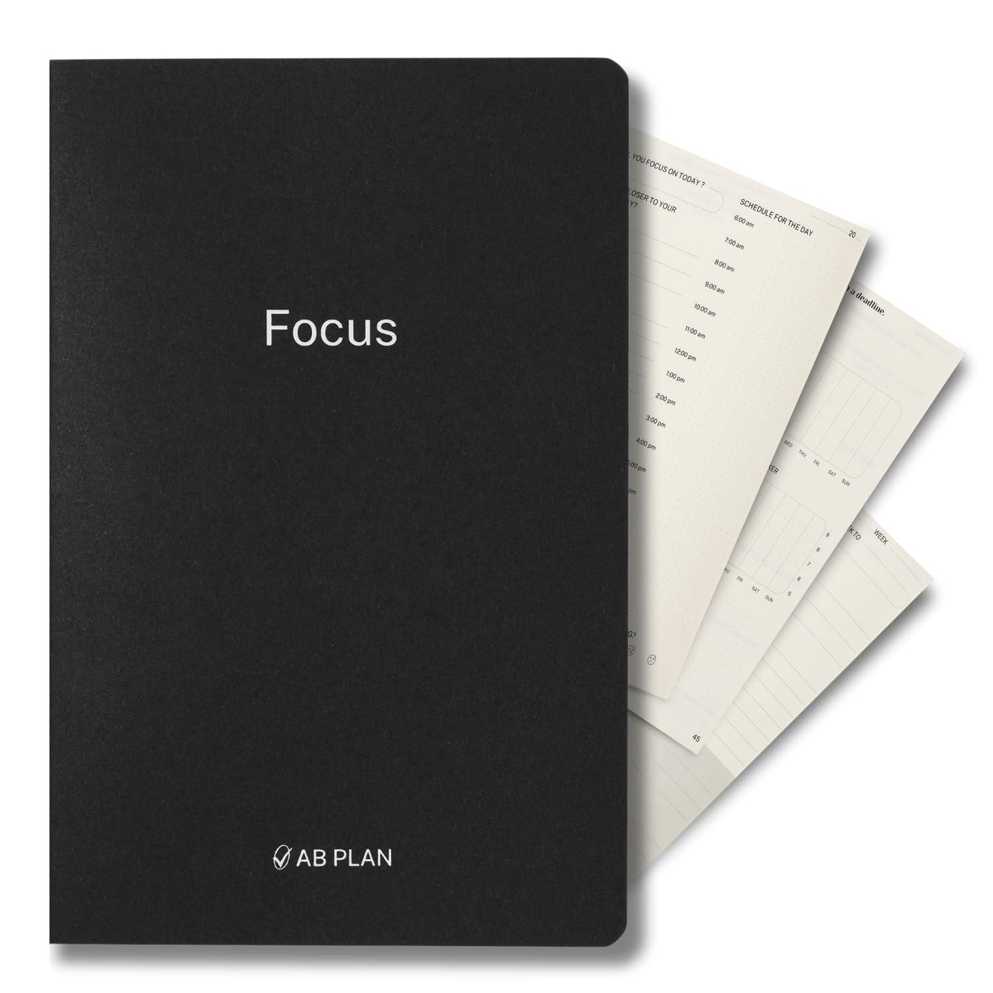 AB Plan Weekly Planner – Hardcover Monthly Planner Habit Tracker – Goal Setting Daily Journal Undated Planner for Women, Men – Ultra-Thick Paper Day Planner For Notes, Organizing, Sleep Habit