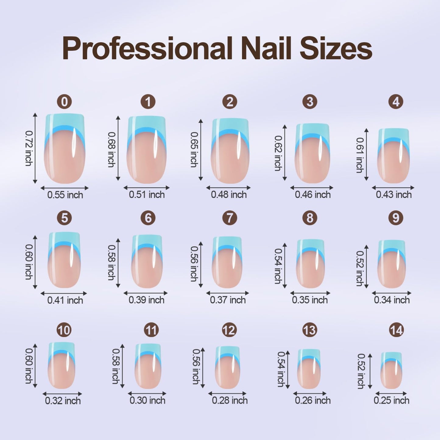 Plauva 150Pcs French Tip Press On Nails, Short Square Press On Nails, Soft Gel Stick On Nails Reusable Fake Nails for Women 15 Sizes