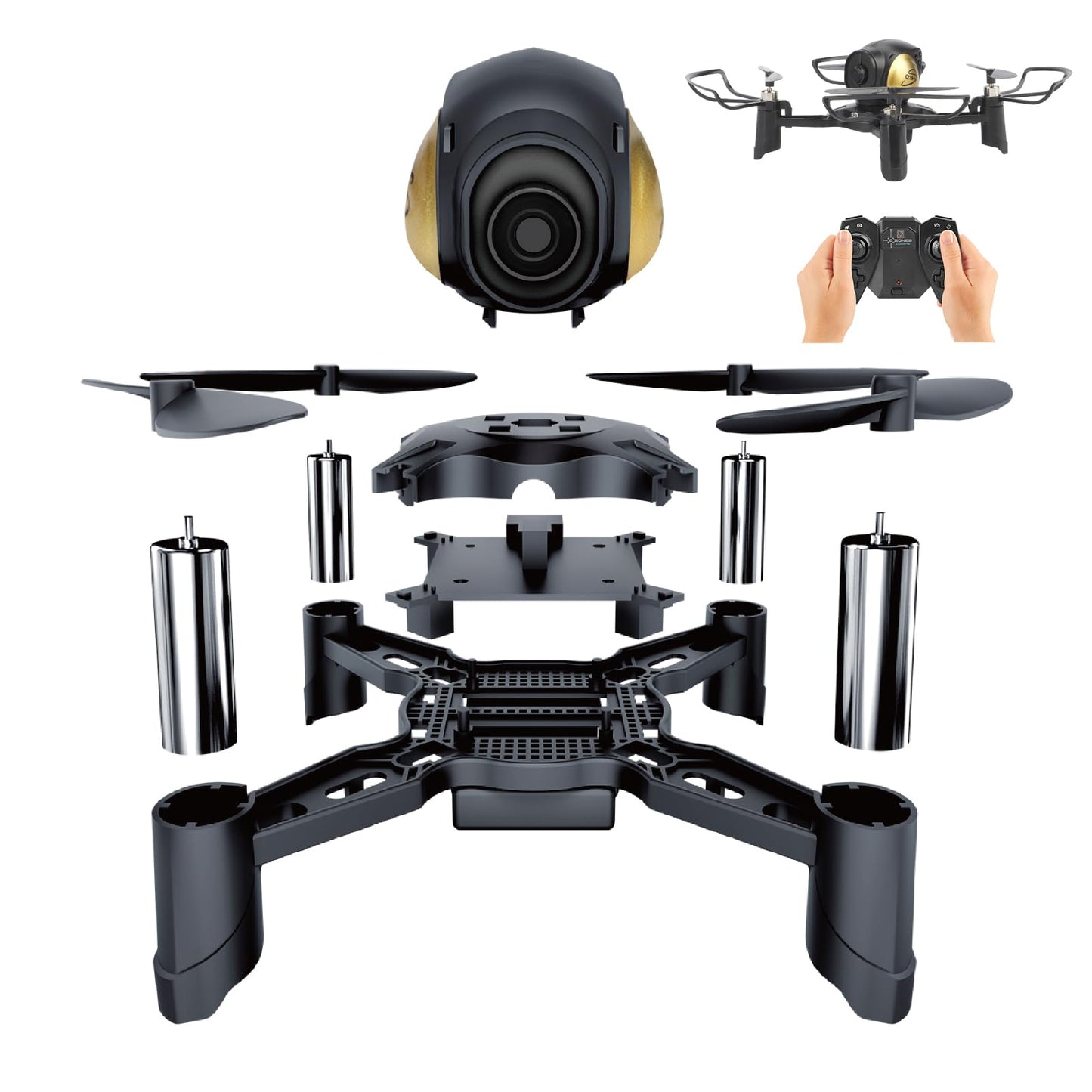 GILOBABY DIY Mini Drone Kit for Kids & Beginners — Build Your Own RC Quadcopter with Altitude Hold, Headless Mode, Indoor/Outdoor STEM Learning & Early Flight Courses, Bulk Educational Orders