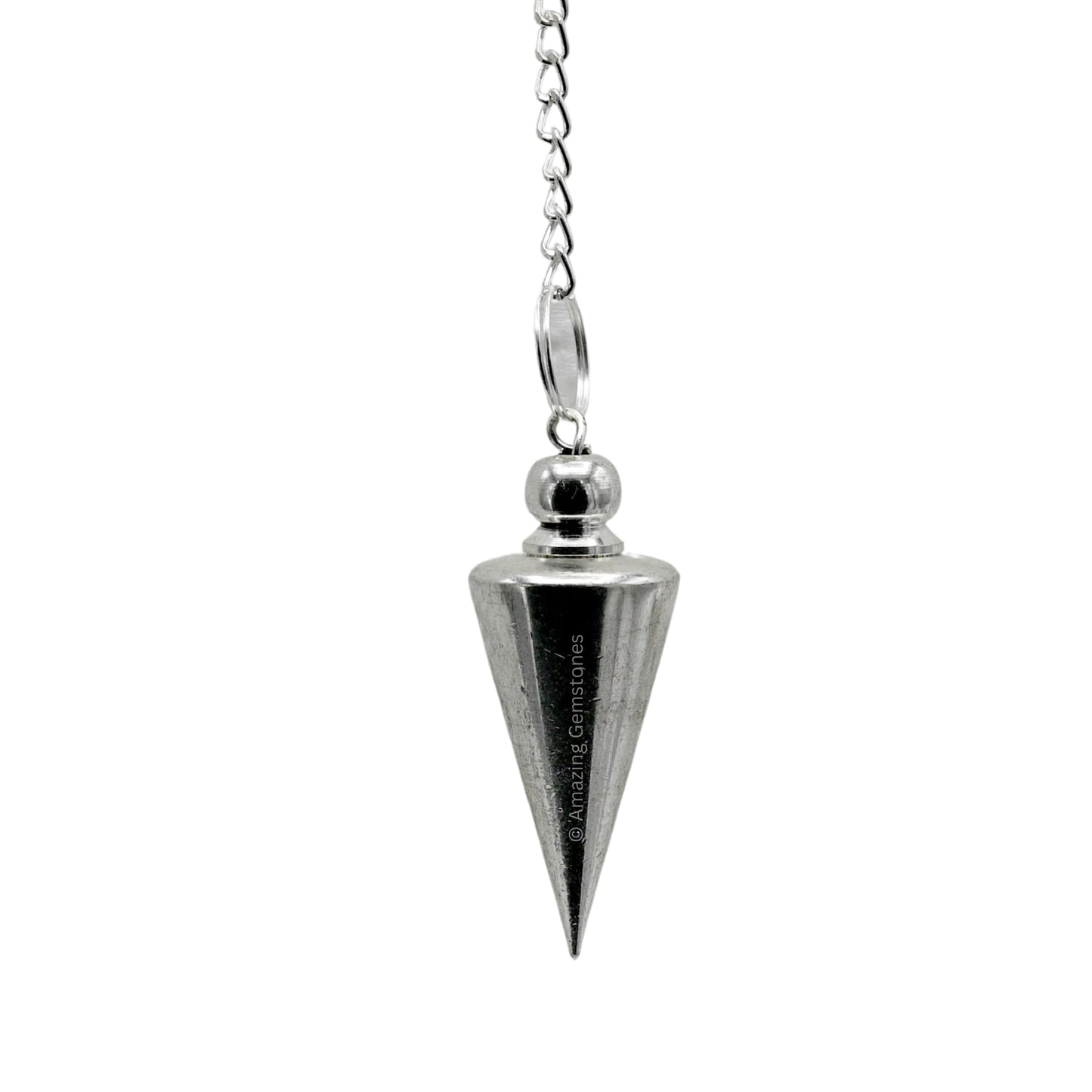 Amazing Gemstone Healing Metal Pendulums for Divination, Silver Flat Cone Steel Copper Pendulum High Energy Pendulo de Bronce Pendulos de Mesa MP30