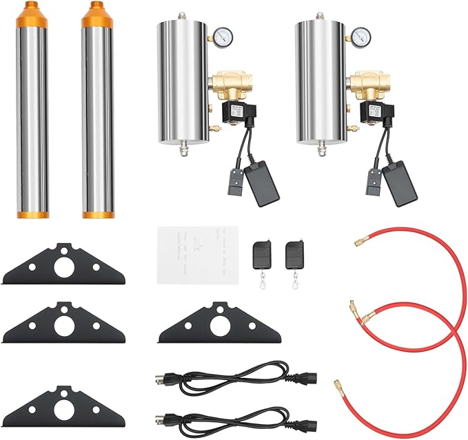 Pattosaey 2-Pack Confetti Cannon Machine with Controller Control, 150W Motor, IP65 Waterproof, Adjustable Angle Spray up to 50ft for Weddings, Parties, Stage Performances, Compressor Not Included