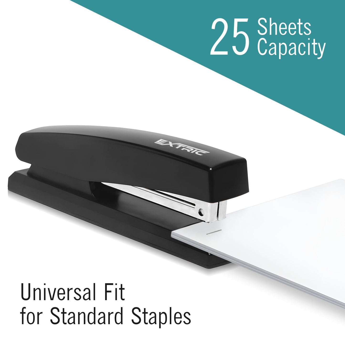 Stapler – Staplers for Desk, Black Stapler Heavy Duty 3 Pack, Staplers 25 Sheet Capacity for Office and Home