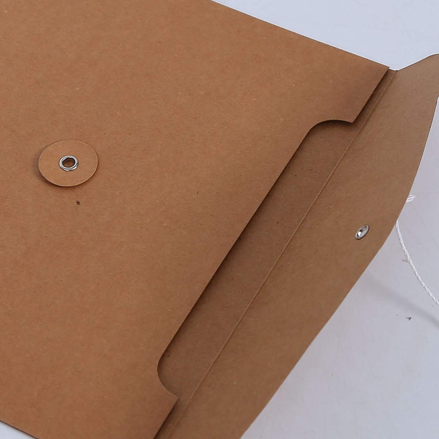 VANRA Kraft String Envelope File Folder Project Pockets File Jacket Document Organizer Flat-No Expansion A4 Letter Size(Kraft Brown,Pack of 5)