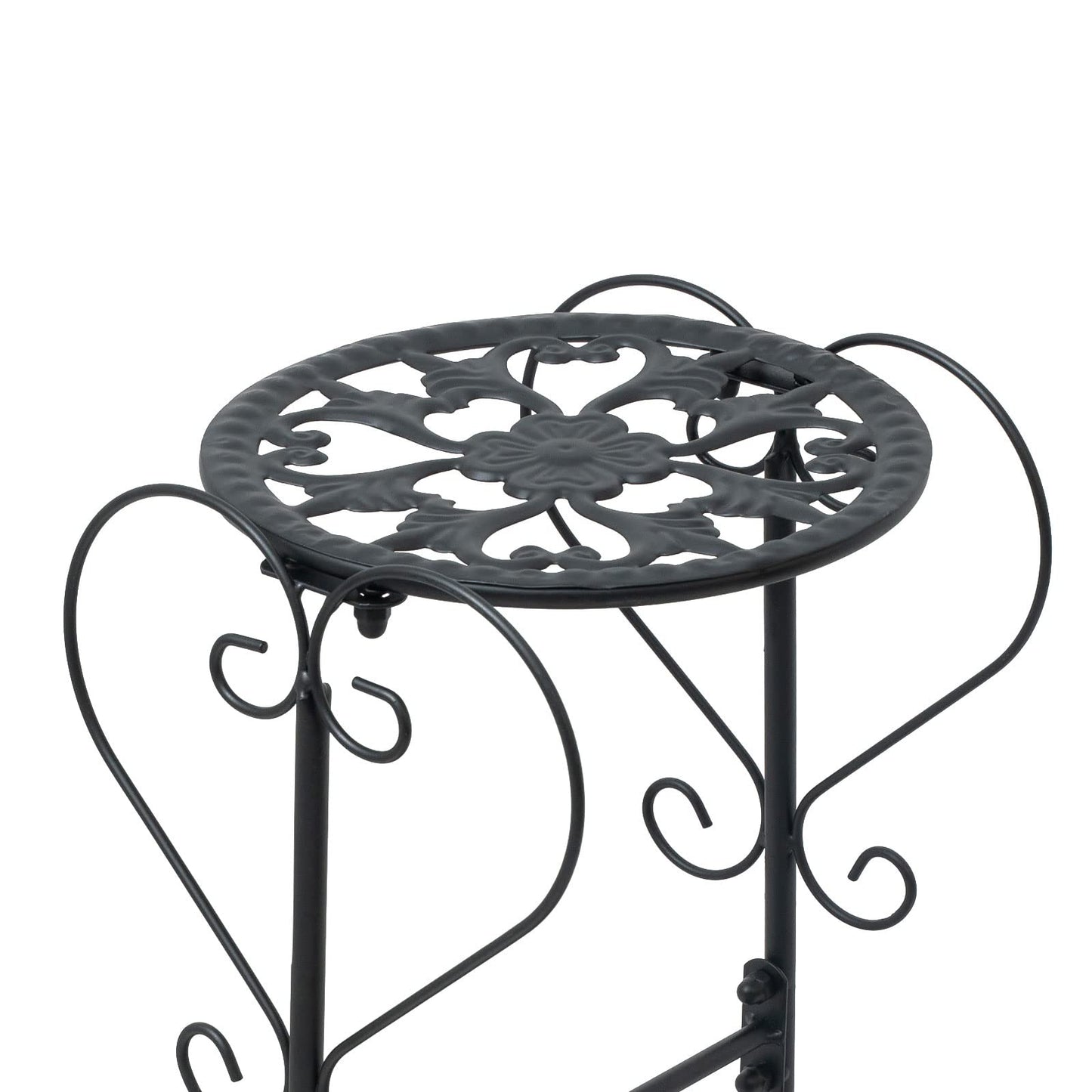Metal Plant Stand 4 Potted Flower Pot Holder for Patio Garden Home Decor
