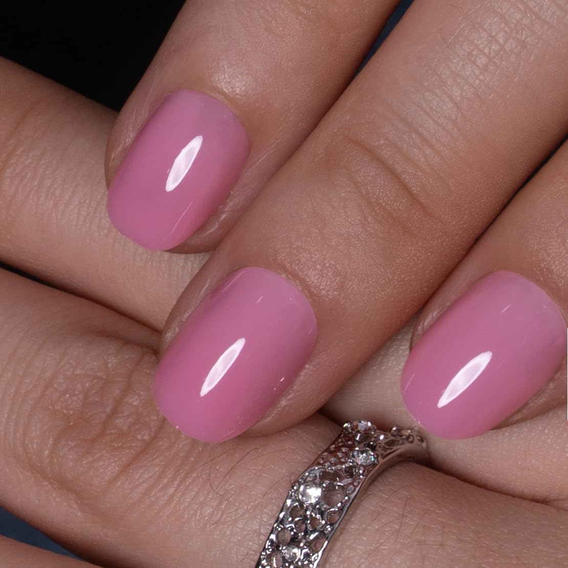 CurvLife Soft Gel Oval Press-On Nails Kit, Reusable Fake Nails with Glue & Adhesive Tabs, 30PCS Salon-Quality Stick-On Nails for At-Home Manicure (Rose Cloud)
