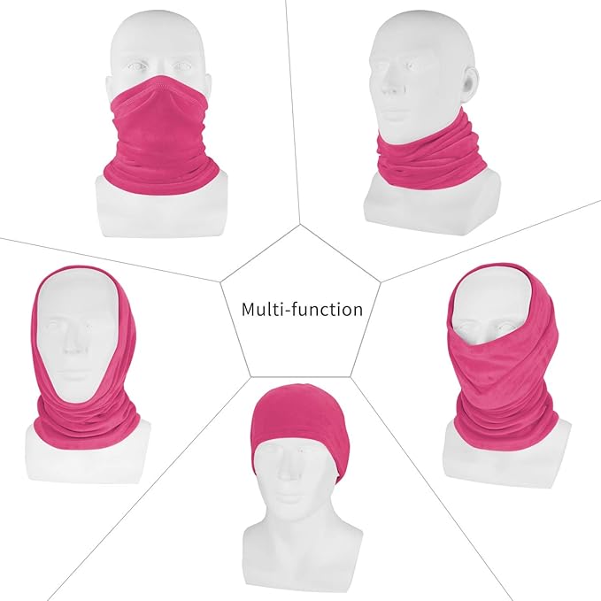 Polar Fleece Neck Warmer - Windproof Winter Neck Gaiter Cold Weather Face Mask For Men Women - 1 Pack
