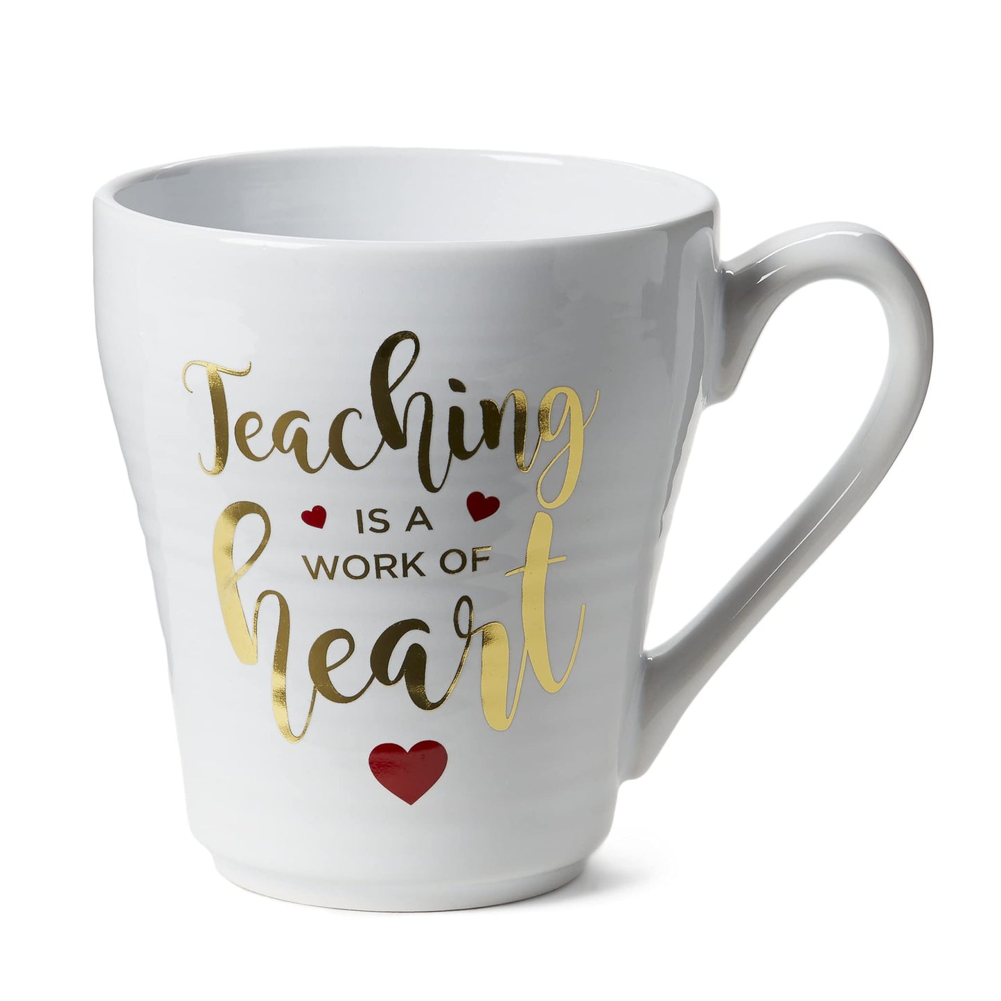 VOTUM Teacher Appreciation Gift for Women or Men - Bundle Includes Mug, Writing Pad, Apple-Shaped Pen and Sticky Notes, Jumbo Gold Paper Clip - Heart Coffee Cup - Teacher Appreciation Week Thank You