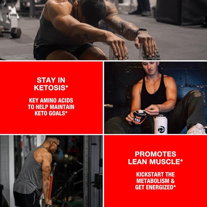 Honey Badger Pre Workout Powder, Keto Vegan Preworkout for Men & Women, Beta Alanine & Caffeine, Sugar Free Natural Energy Supplement, Fruit Punch (High-Stim)