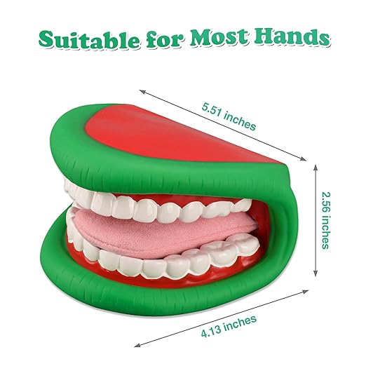 Ultrassist Ultrassist Mouth Hand Puppet Medium Size with Tongue for Kids Green Color, Mouth Puppet for Speech Therapy, Include Toothbrush