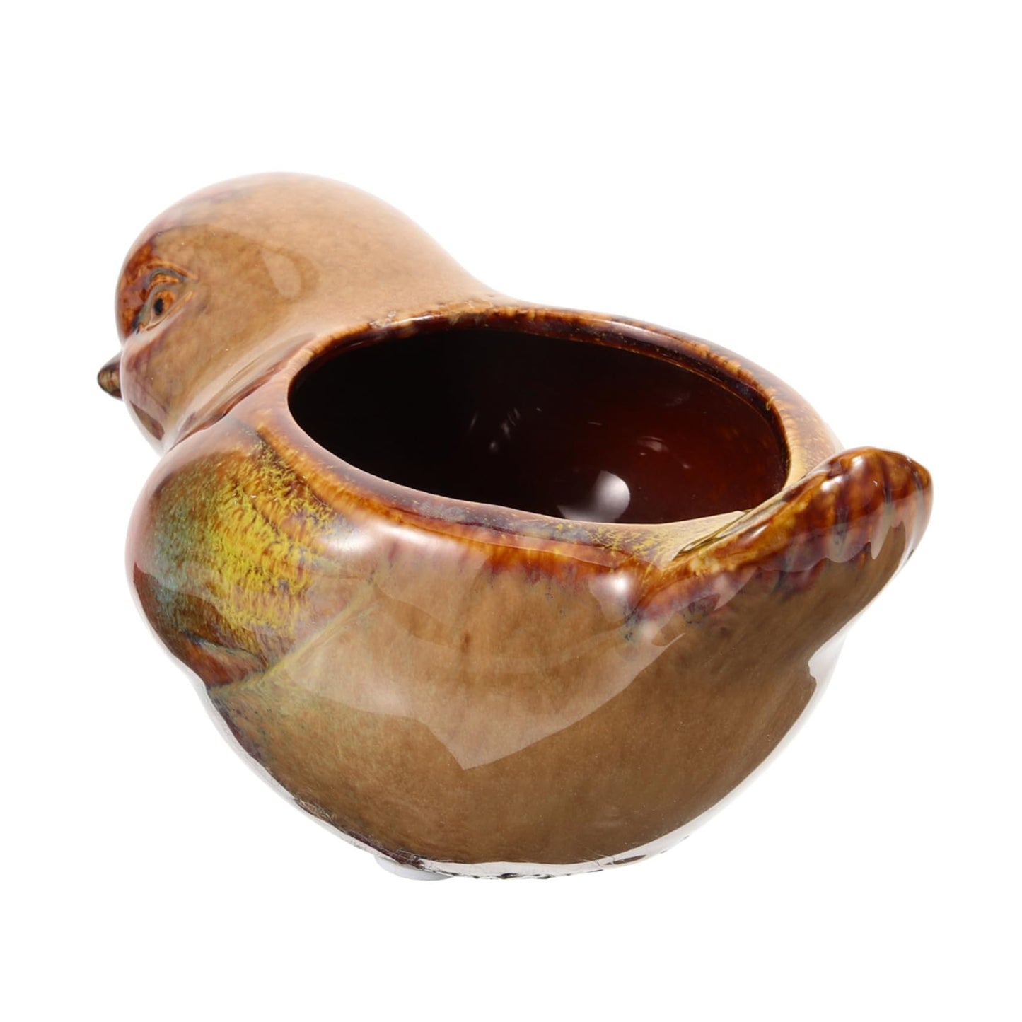 Ceramic Planter Pot Bird Shaped Succulent Flowerpot for Indoor Outdoor Plants Artistic Small Cactus Holder Multifunctional Garden Decoration